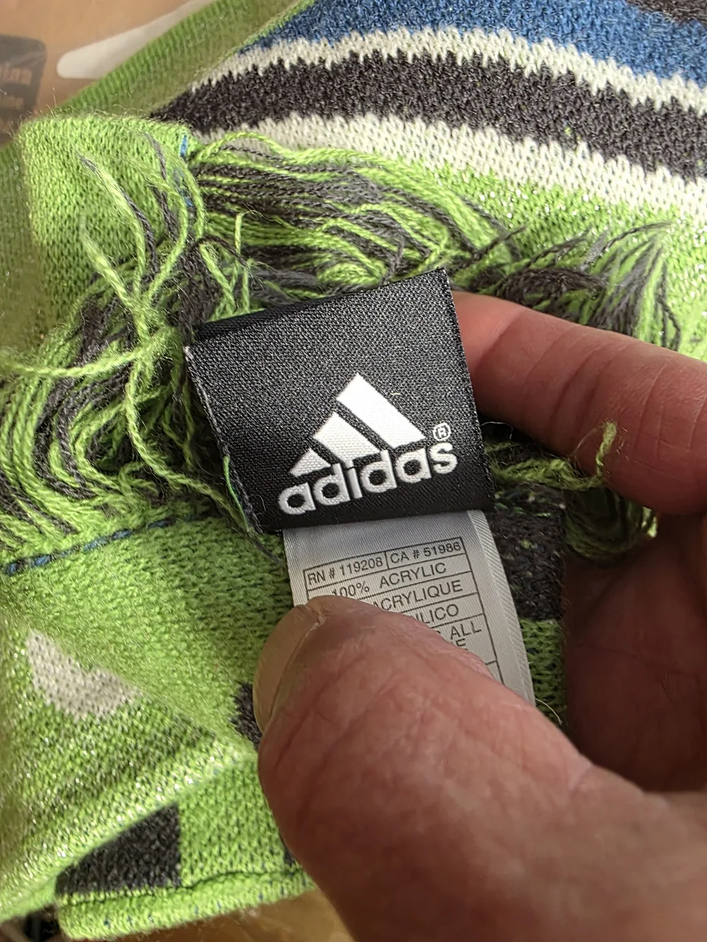 NOWT-Unisex  Adidas Seattle Sounders Green Graphic Logo Scarf